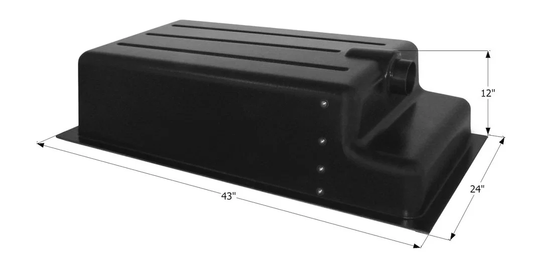 12419 – ICON Waste Holding Tank, Can Be Used For Black Or Gray Water 31 Gallon Capacity Black 43 Inch Length x 24 Inc...